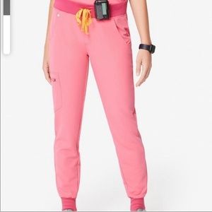 Figs neon pink Zamora joggers